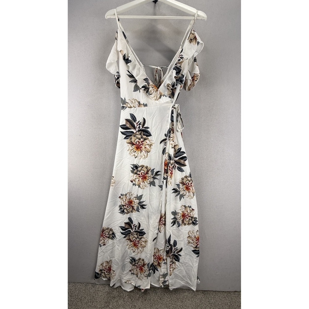 Simplee Women's Sz Medium Floral Prints‎ Beach Vacation Wrapped Maxi Dress NWT - Picture 2 of 7